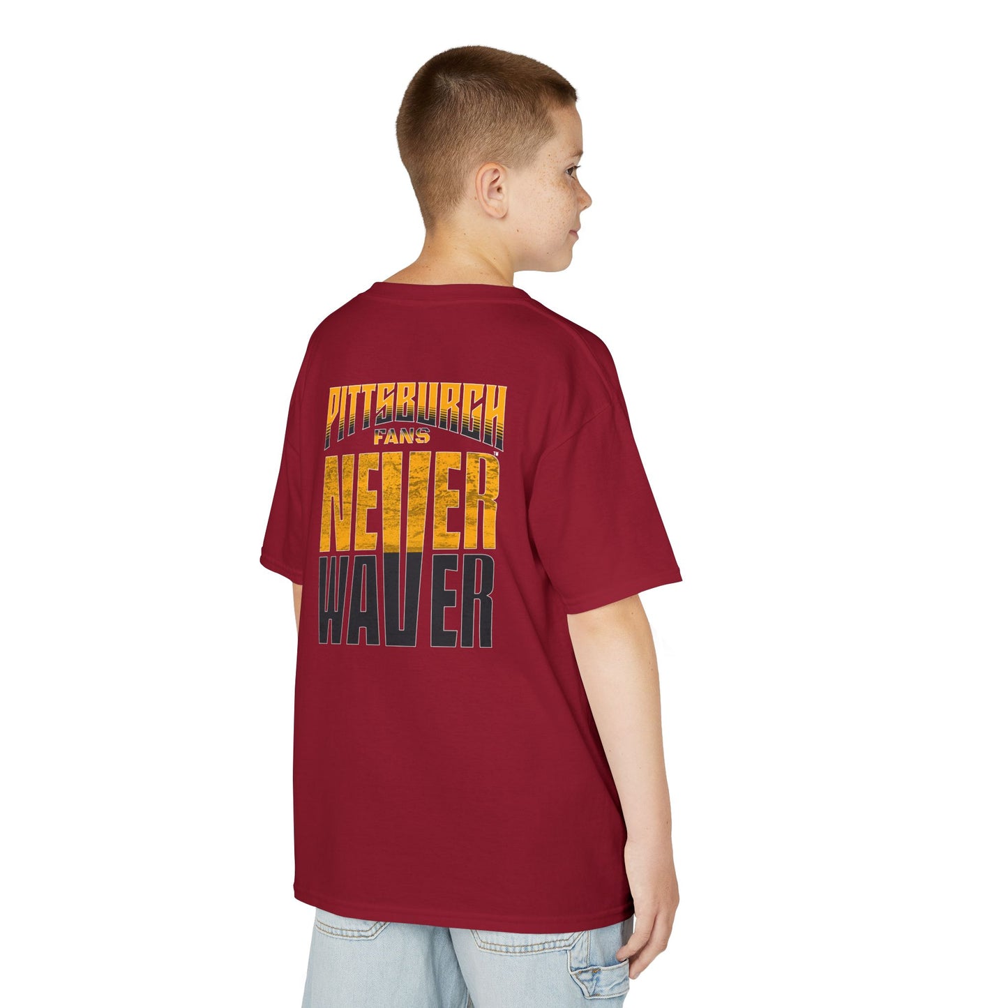Pittsburgh Fans Never Waver Kids Heavy Cotton™ Tee
