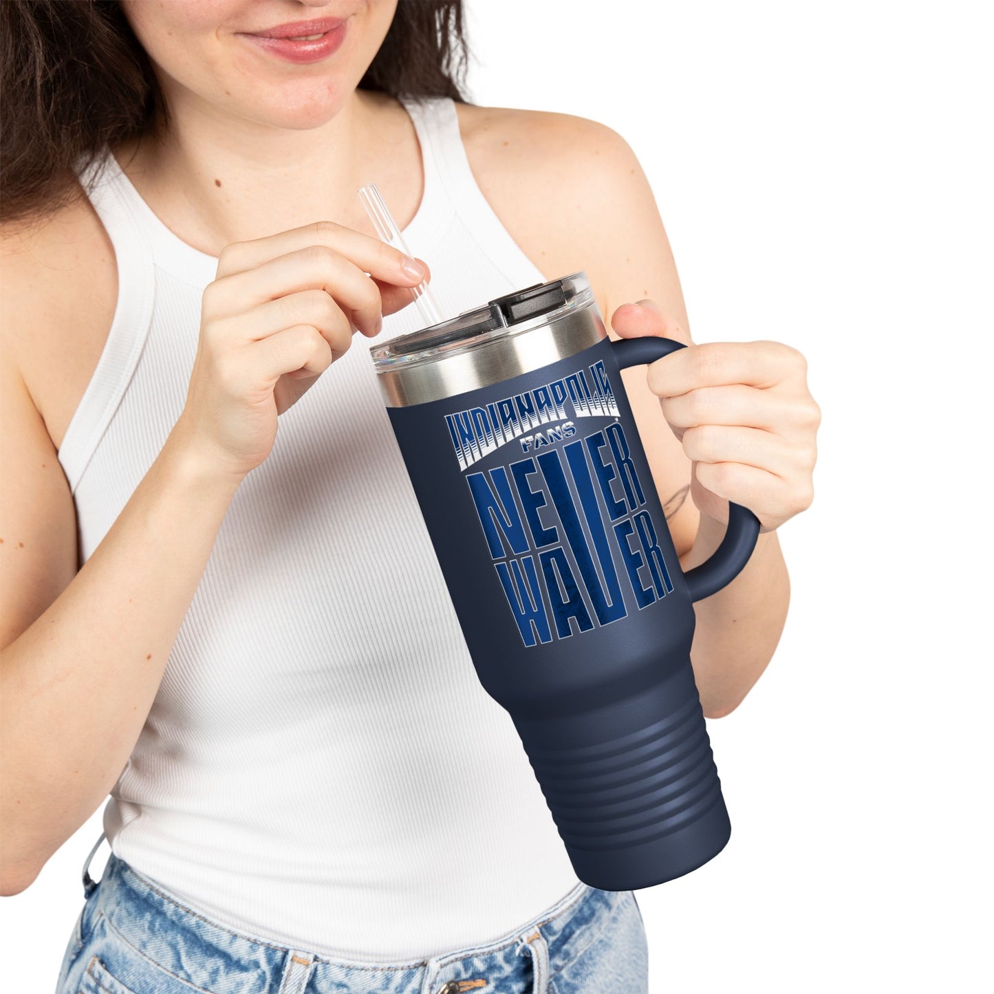 Indianapolis Fans Never Waver Insulated Travel Mug, 40oz