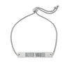 Never Waver Engravable Flat Bar Bracelet — Adjustable Personalized