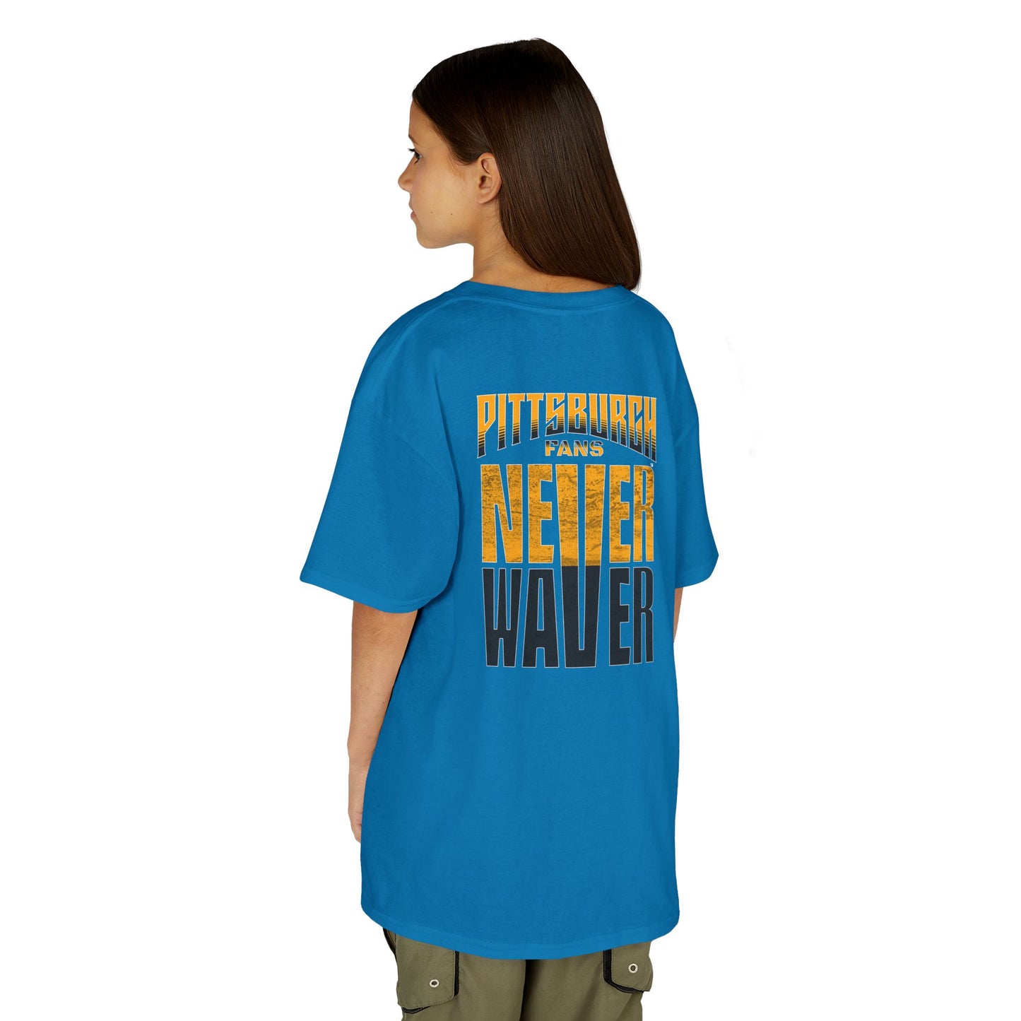 Pittsburgh Fans Never Waver Kids Heavy Cotton™ Tee