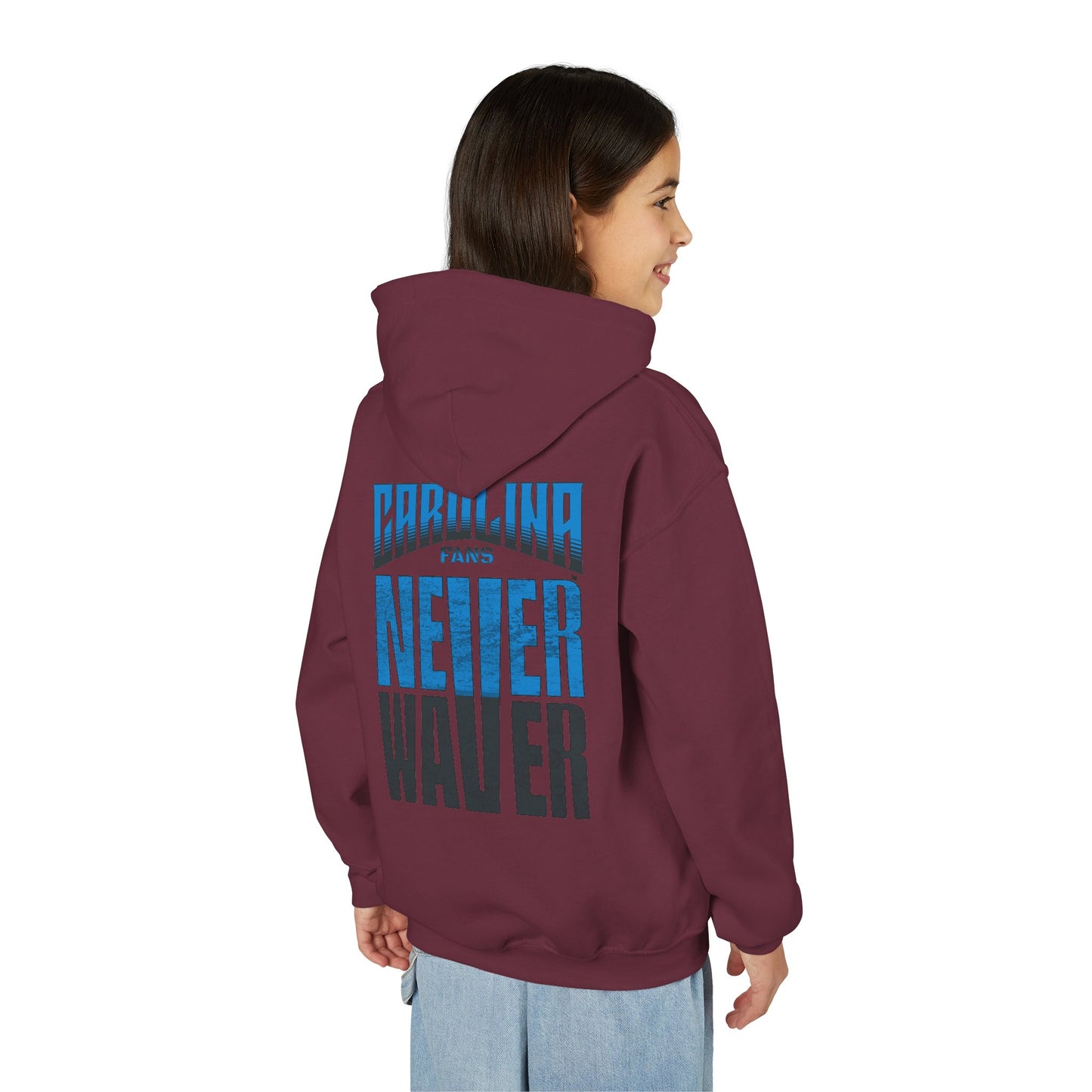 Carolina Fans Never Waver Youth Heavy Blend Hooded Sweatshirt