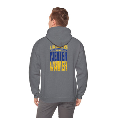 Inspired Unisex Heavy Blend™ Hooded Sweatshirt -Los Angeles Fans NEVER WAVER Graphic