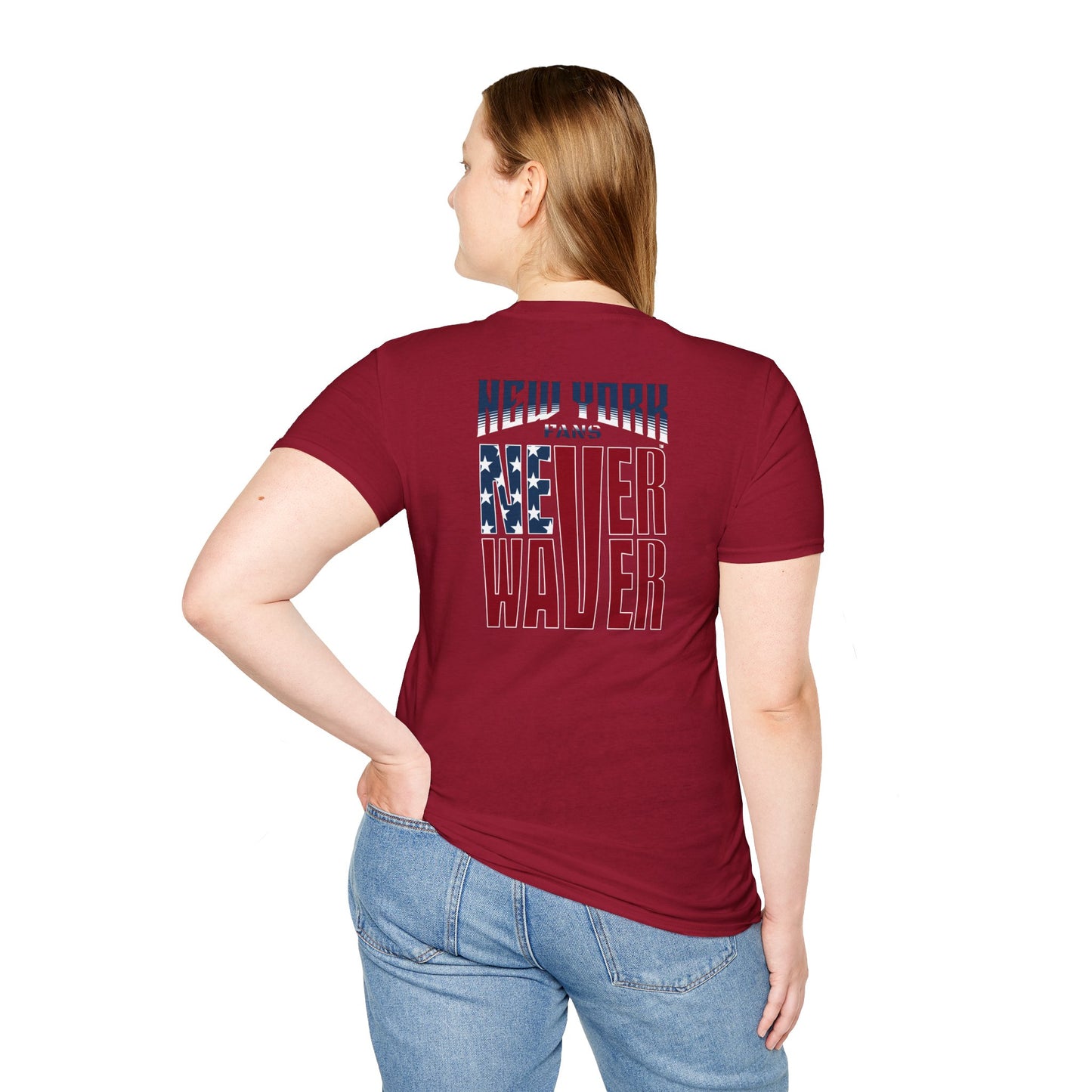 New York Fans Never Waver Unisex Softstyle T-Shirt