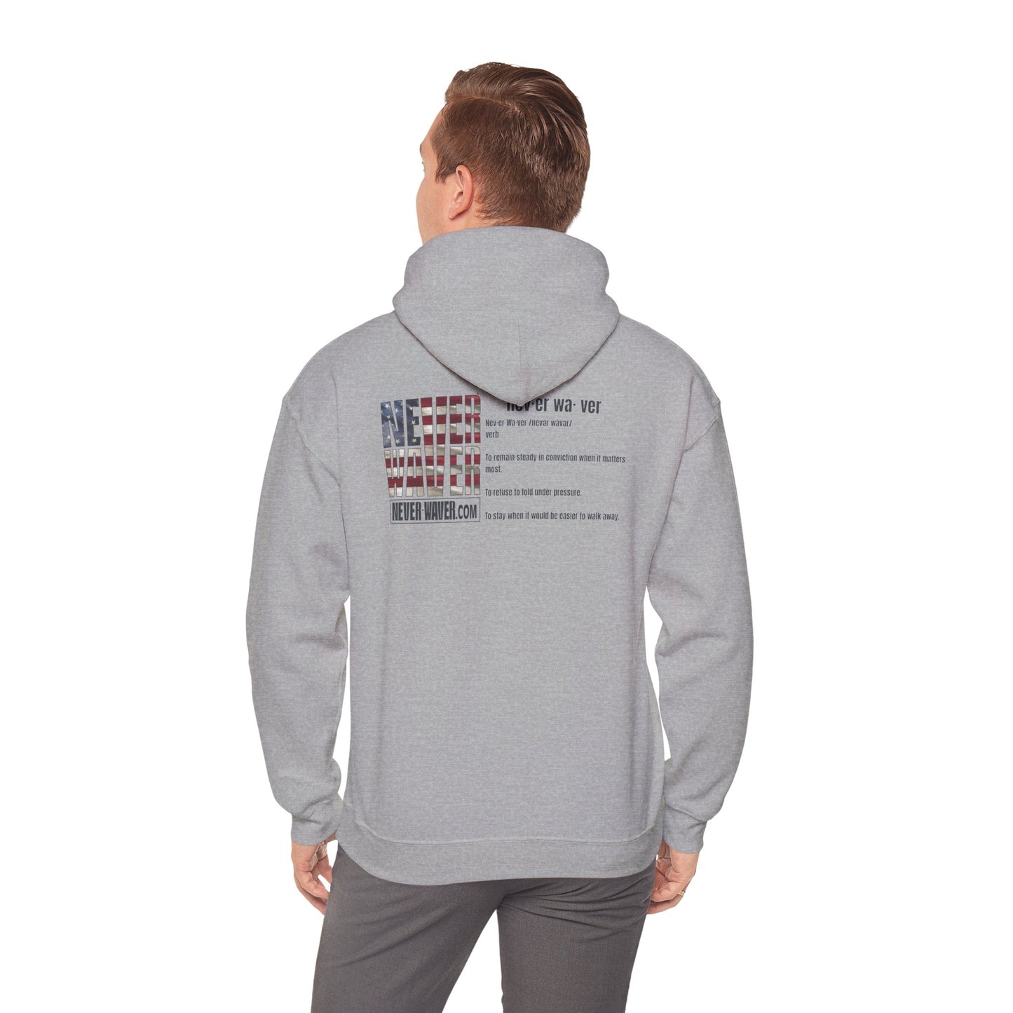 'Never Waver Definition ' Motivational Inspirational Unisex Hoodie