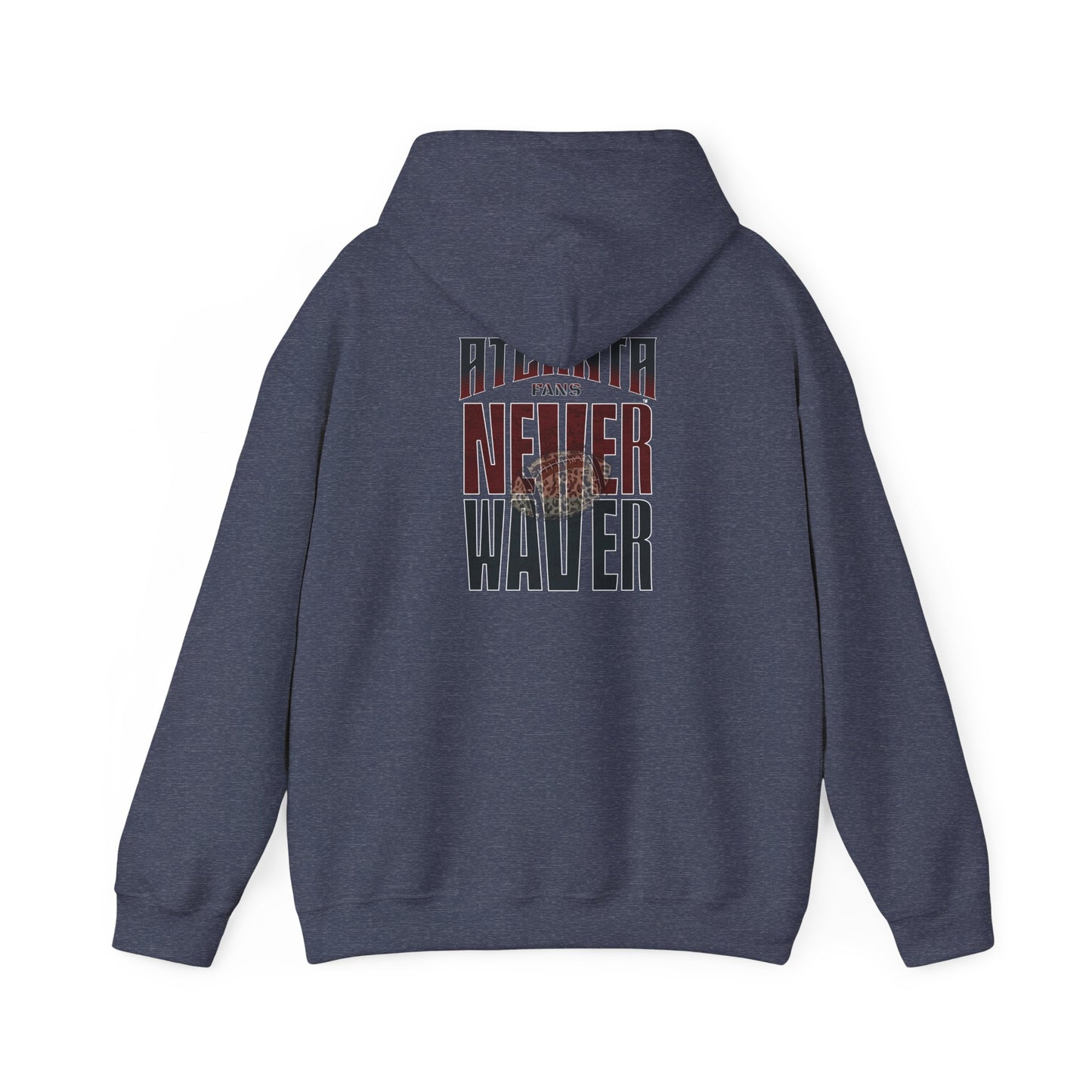 Atlanta Fans Never Waver Leopard Football Sweatshirt Unisex Heavy Blend™ Hoodie
