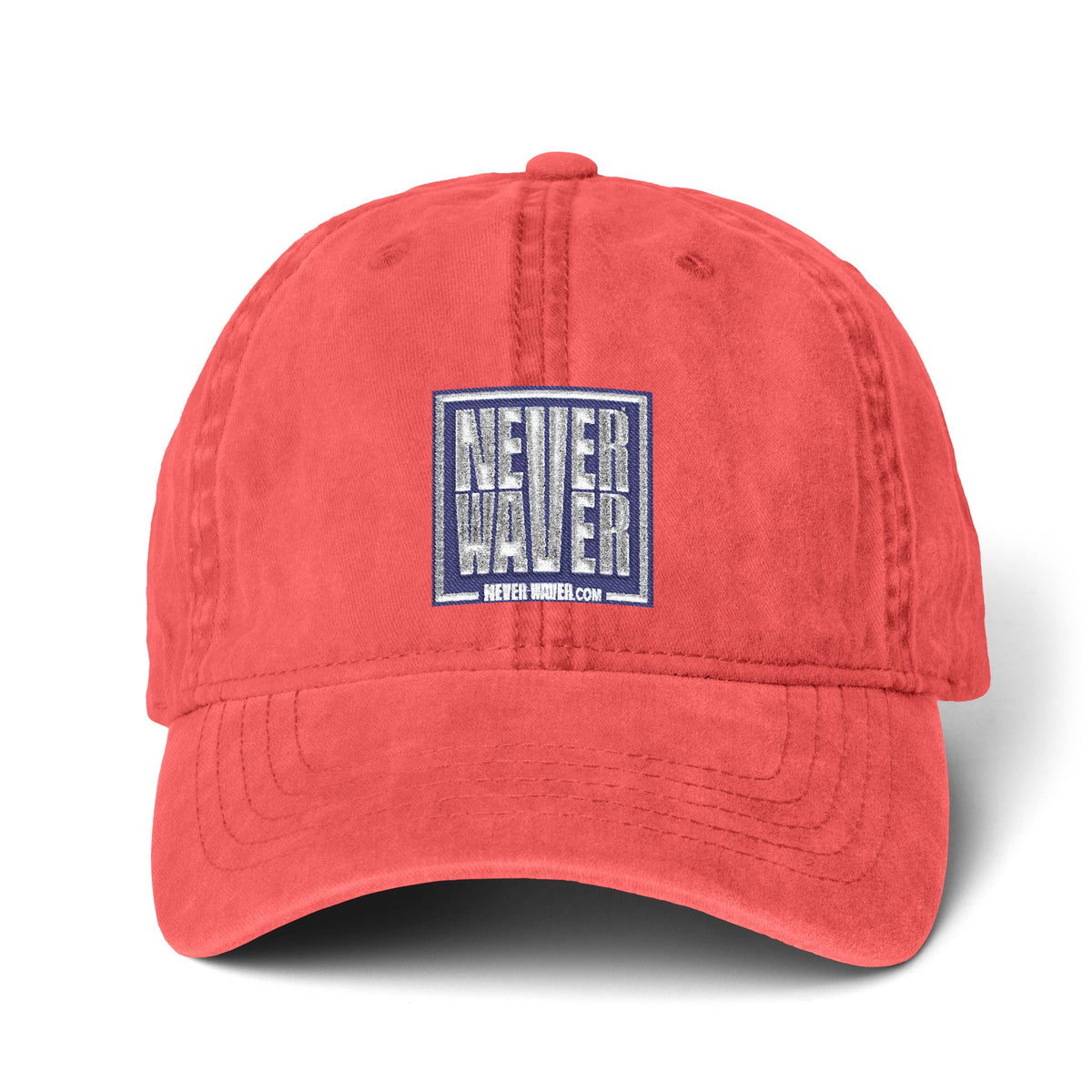 Never Waver  Women's Pigment-Dyed Cap with Fashion Undervisor (Embroidery)