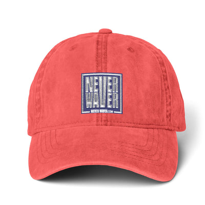 Never Waver  Women's Pigment-Dyed Cap with Fashion Undervisor (Embroidery)