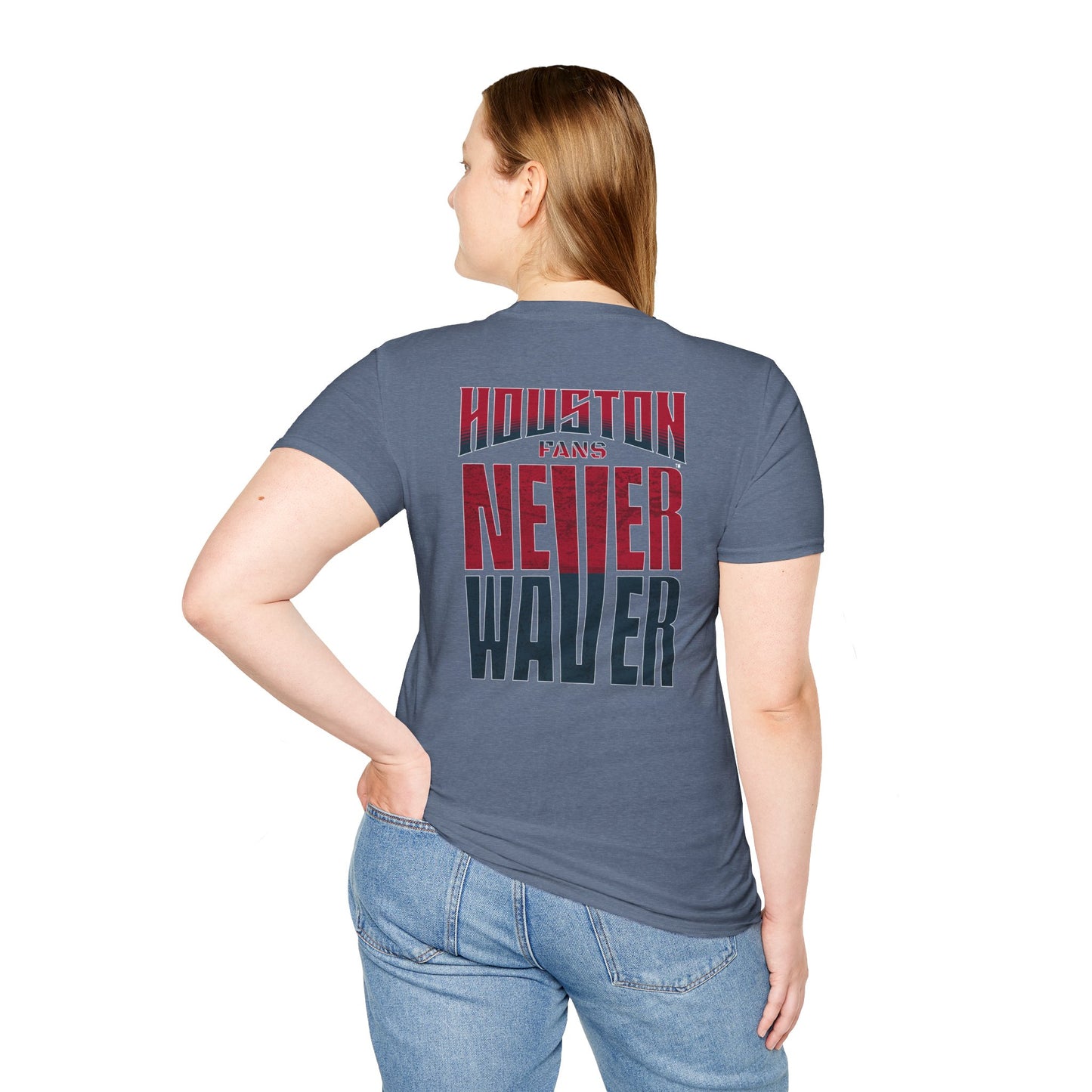 Houston Fans Never Waver Unisex Softstyle T-Shirt
