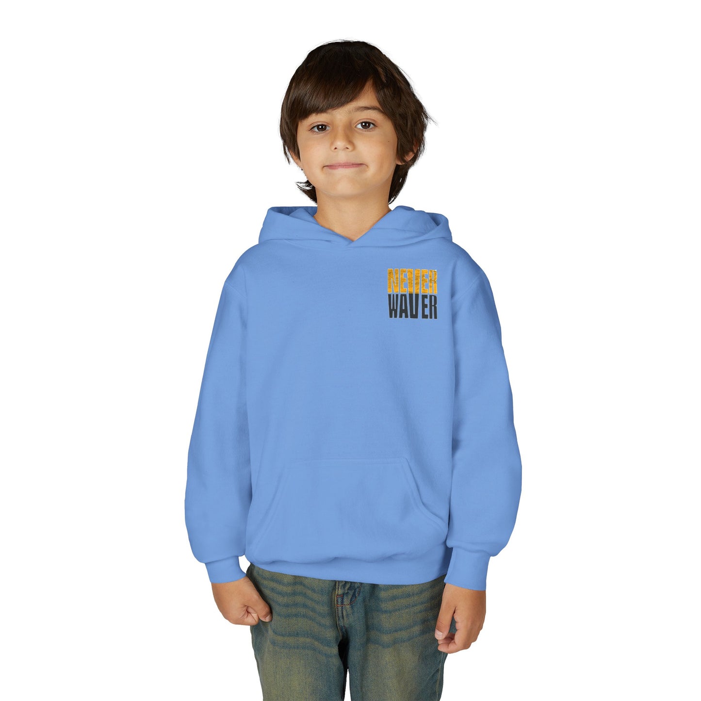Pittsburgh Fans Never Waver Youth Heavy Blend Hooded Sweatshirt