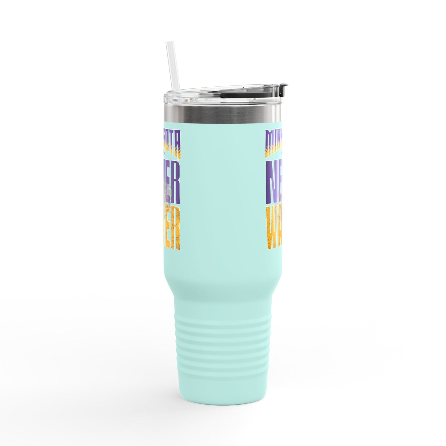 Minnesota Never Waver W-Leopard Football Insulated Travel Mug, 40oz