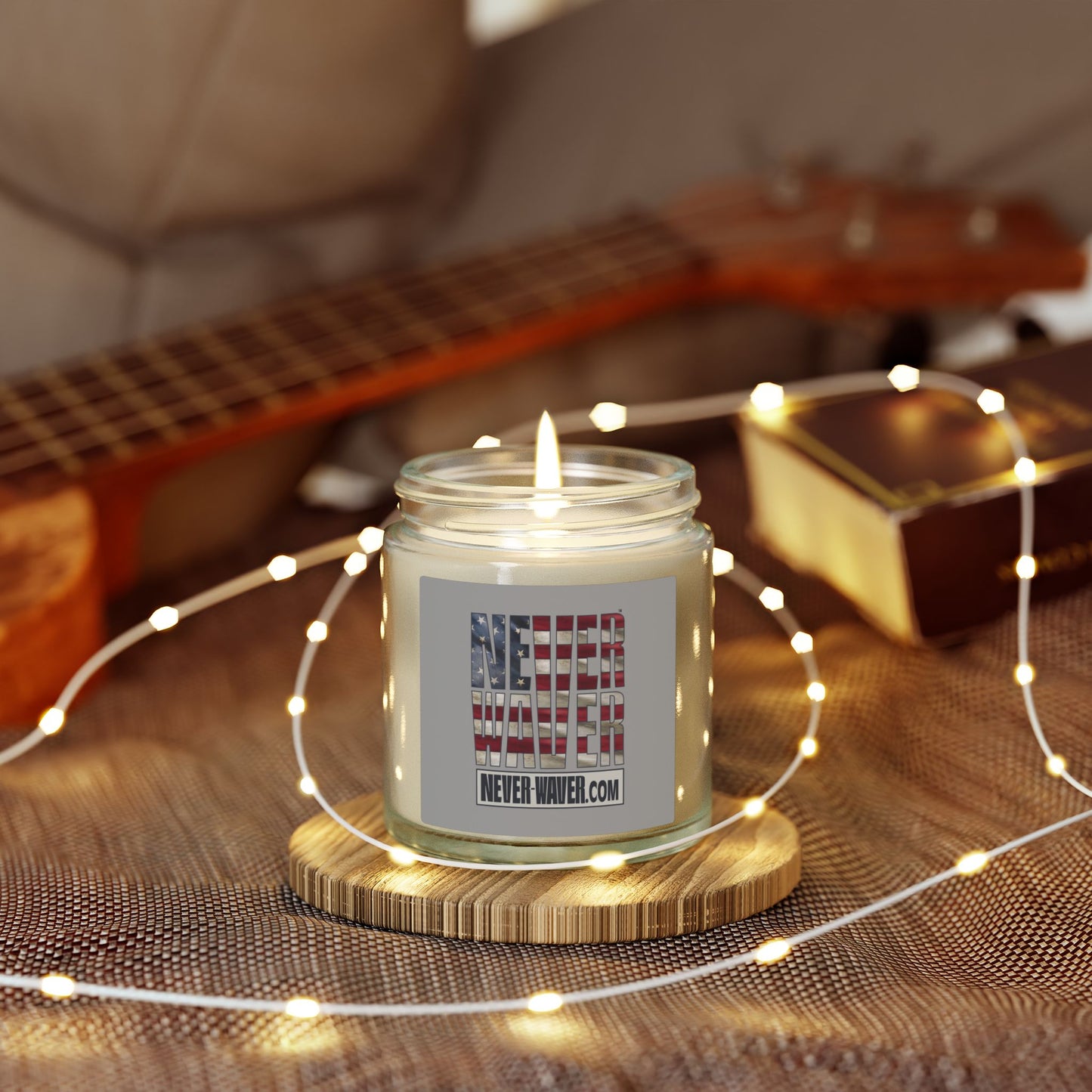 Never Waver, Coconut Apricot Wax, Eco-Friendly Aromatherapy, Unique Home Decor, Motivational Gift , Relaxation Gift
