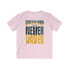 Green Bay Fans Never Waver Kids Softstyle Tee