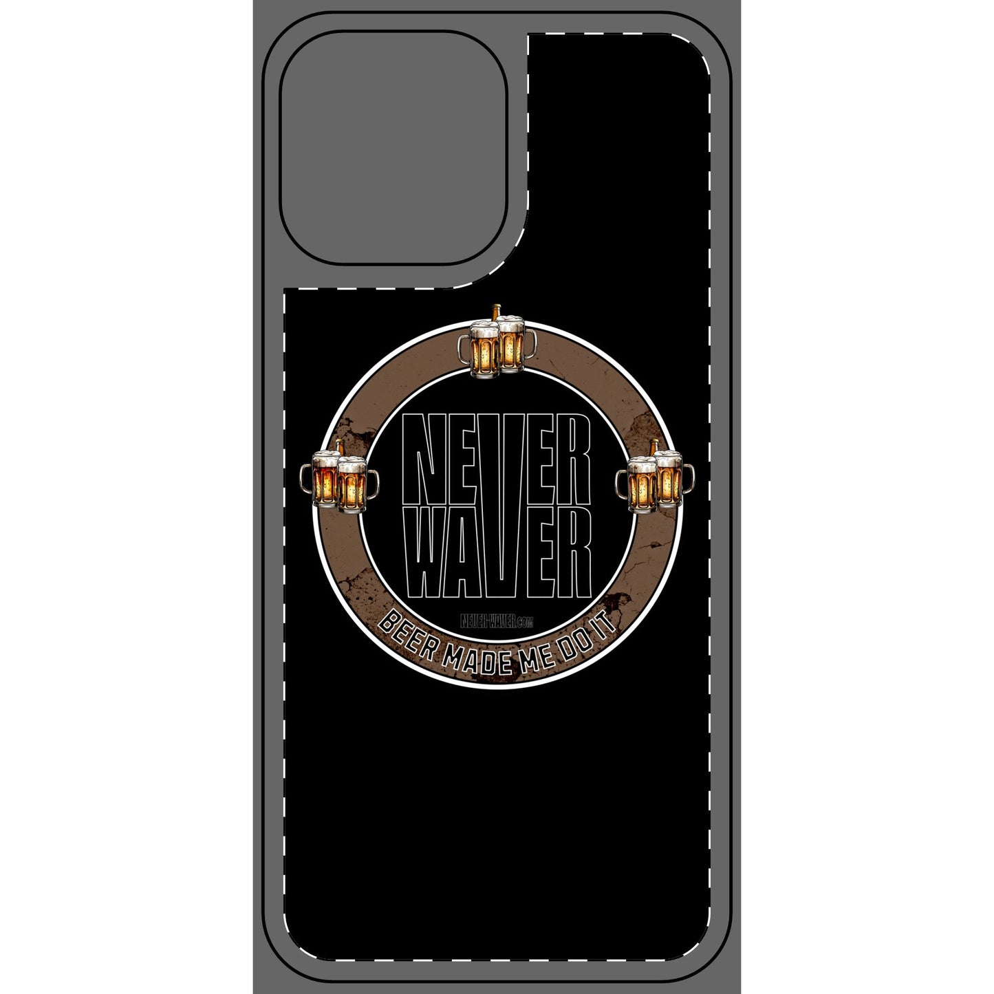 Never Waver Beer Made Me Do It Phone Skin - Beer Lover's Accessory