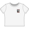 Women's Crop Tee — "Never Waver" Baseball Graphic Tee (Came Out Swinging)