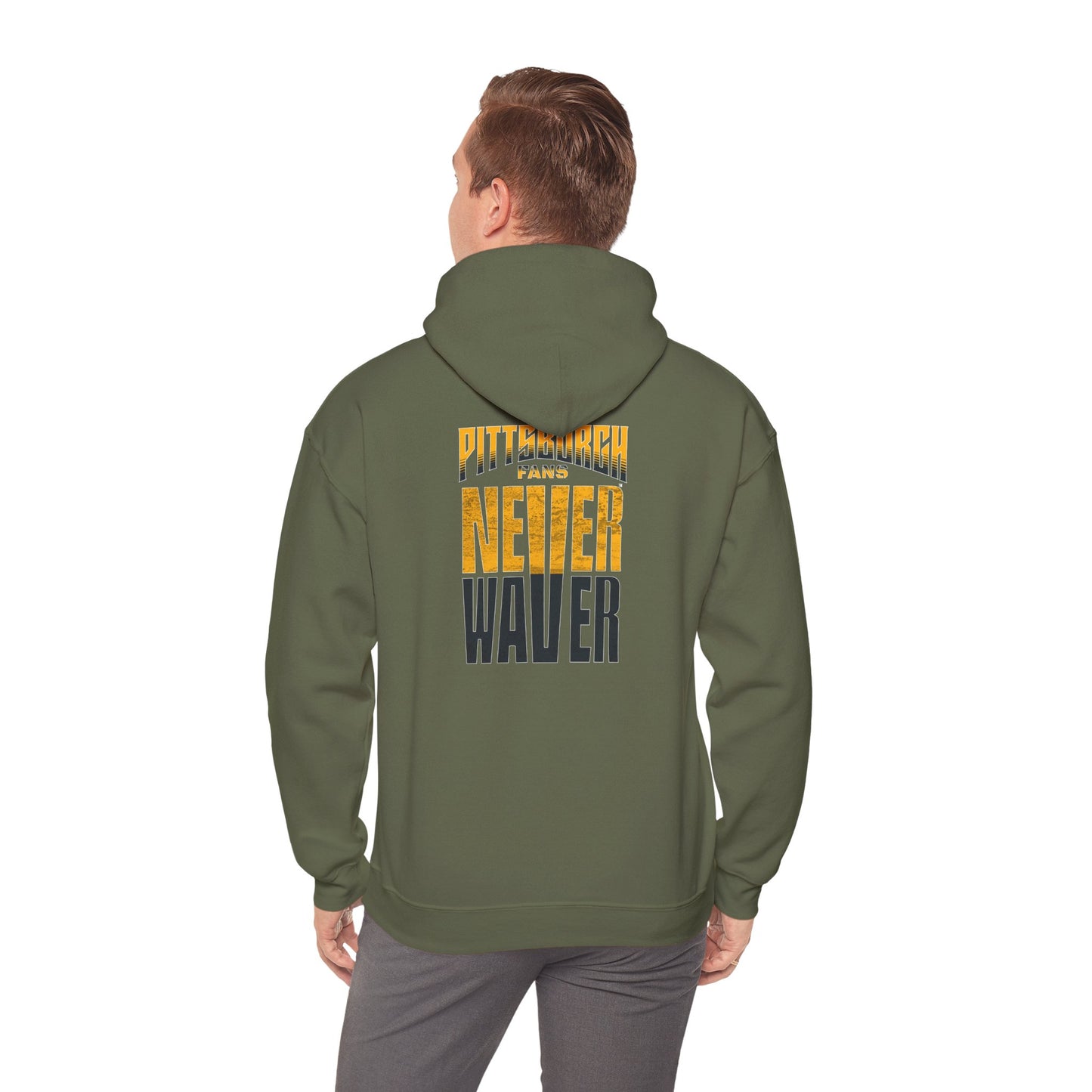 Pittsburgh Fans Never Waver Unisex Heavy Blend™ Hooded Sweatshirt