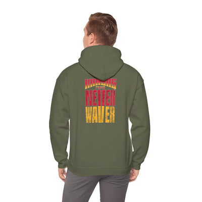 Kansas Fans Never Waver Unisex Heavy Blend™ Hooded Sweatshirt