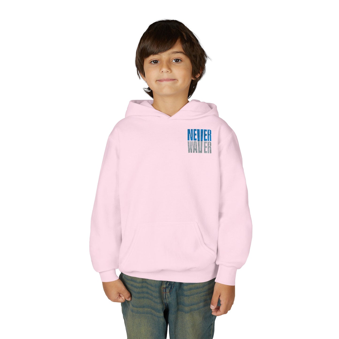 Detroit Fans Never Waver Youth Heavy Blend Hooded Sweatshirt