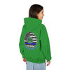 Never Waver Always Back The Blue  Vintage-Inspired Youth Hoodie with American Flag Design