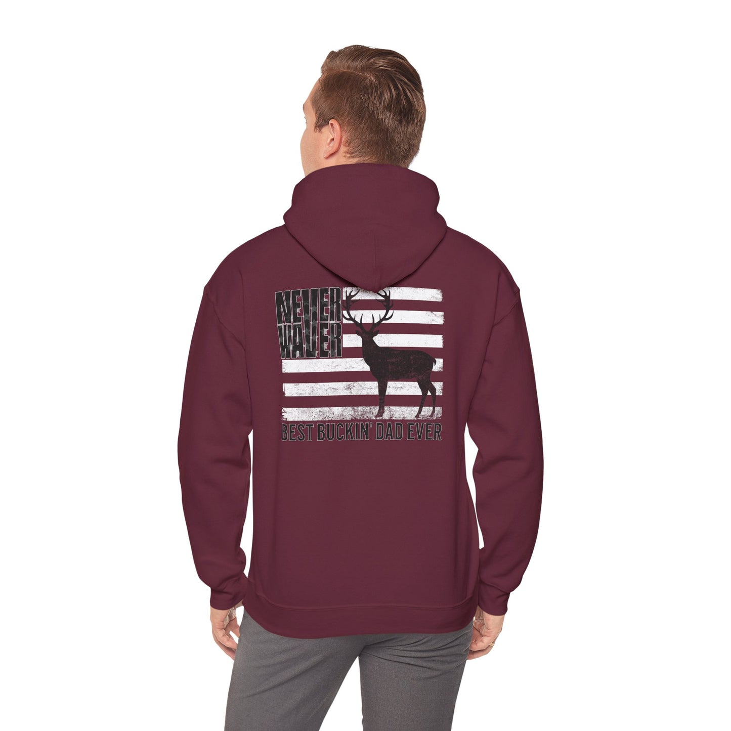 'Never Waver Best Buckin' Dad Ever ' Unisex Heavy Blend™ Hoodie
