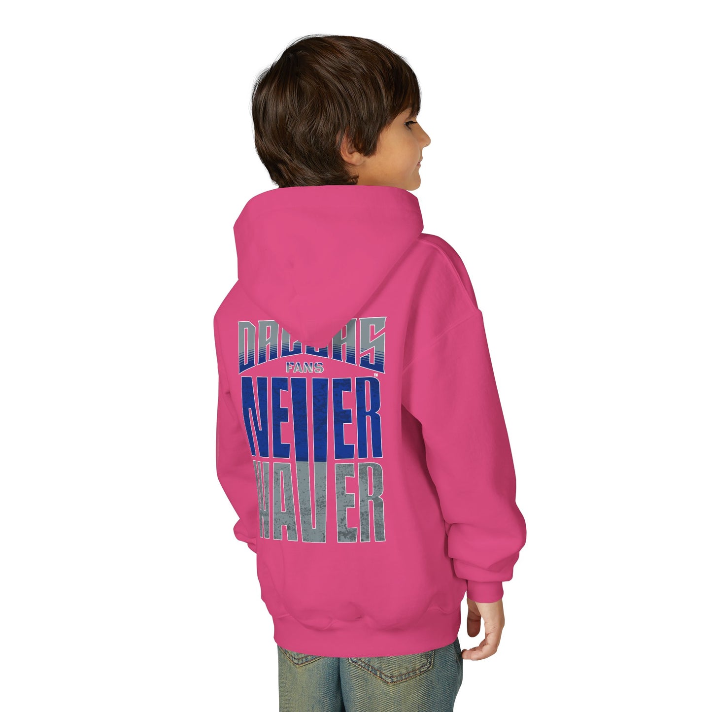 Dallas Fans Never Waver Youth Heavy Blend Hoodie Sweatshirt
