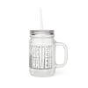 Motivational Mason Jar with Straw - "Never Waver" Design - Perfect for Home & Office