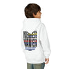 Never Waver Always Back Our First Responders Vintage-Inspired Youth Hoodie with American Flag Design