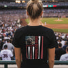 Women's Crop Tee — "Never Waver" Baseball Graphic Tee (Came Out Swinging)