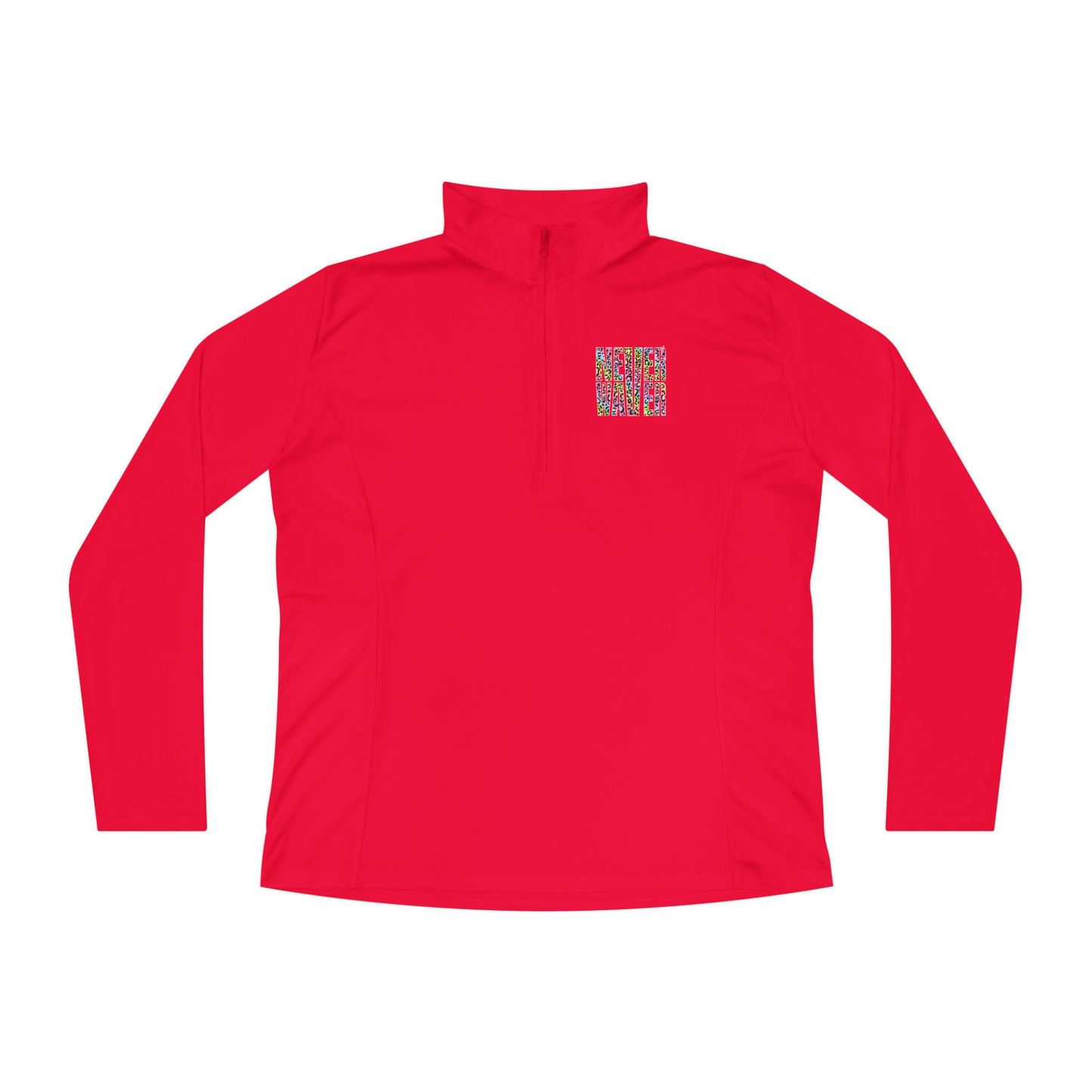 Never Waver Leopard Ladies Quarter-Zip Pullover