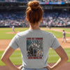 Women's Crop Tee — "Never Waver" Baseball Graphic Tee (Came Out Swinging)