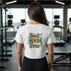 Women's Best Mom Ever Faded Crop Tee | Cute Gift for Mother's Day