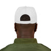 Never Waver Embroidered Square Script Snapback Hat — Bold Monochrome Streetwear