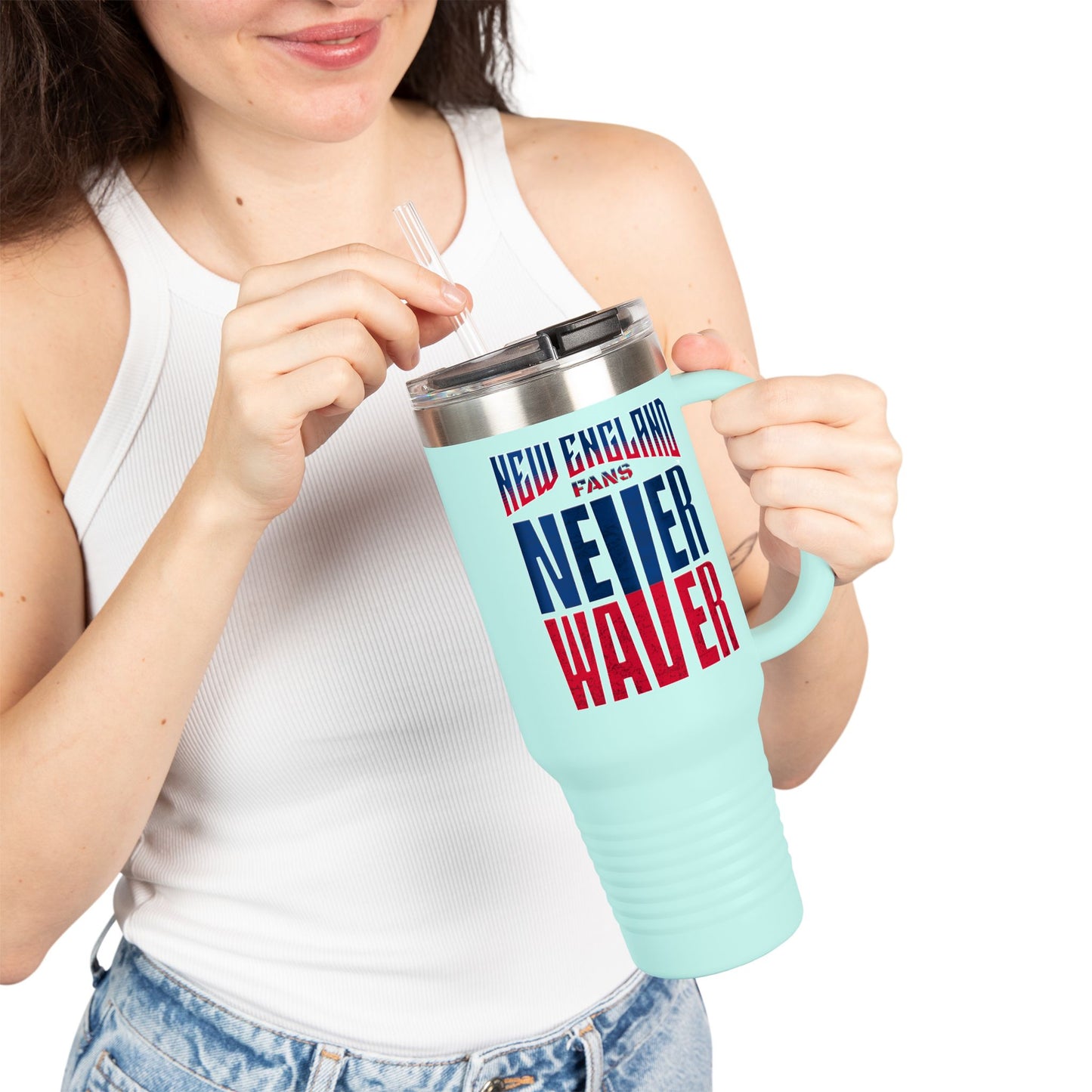 New England Fans Never Waver Insulated Travel Mug, 40oz