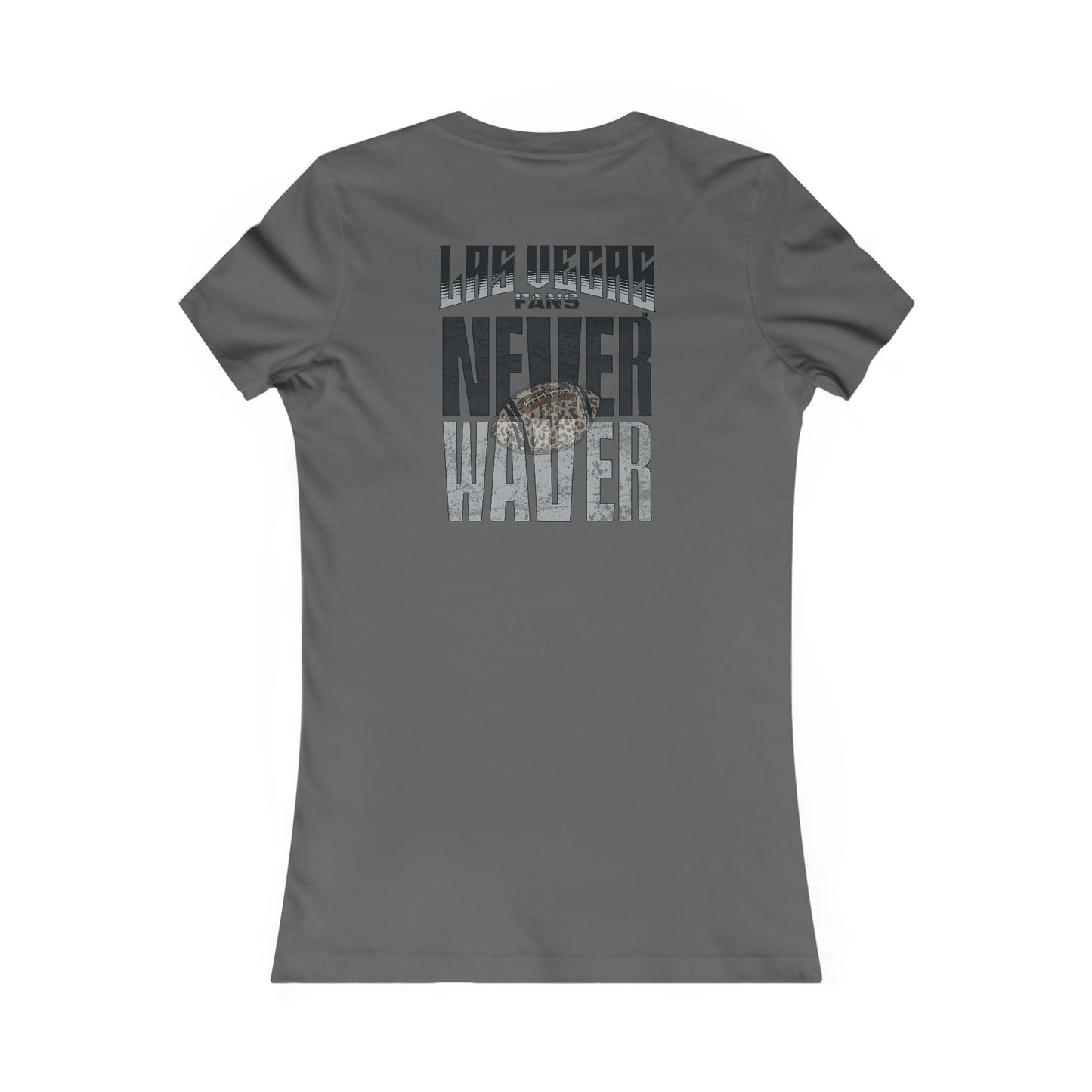 Las Vegas Fans Never Waver W-Leopard Football Women's Favorite Tee