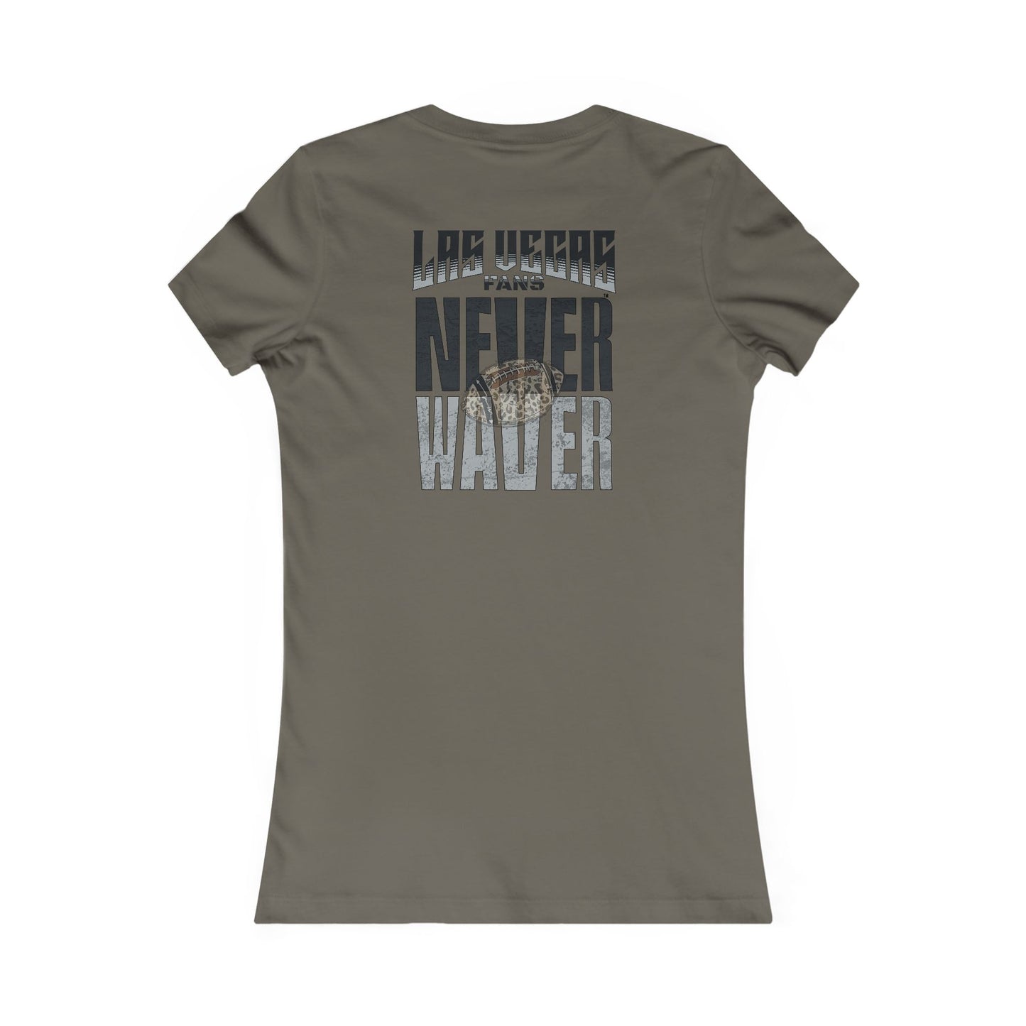 Las Vegas Fans Never Waver W-Leopard Football Women's Favorite Tee