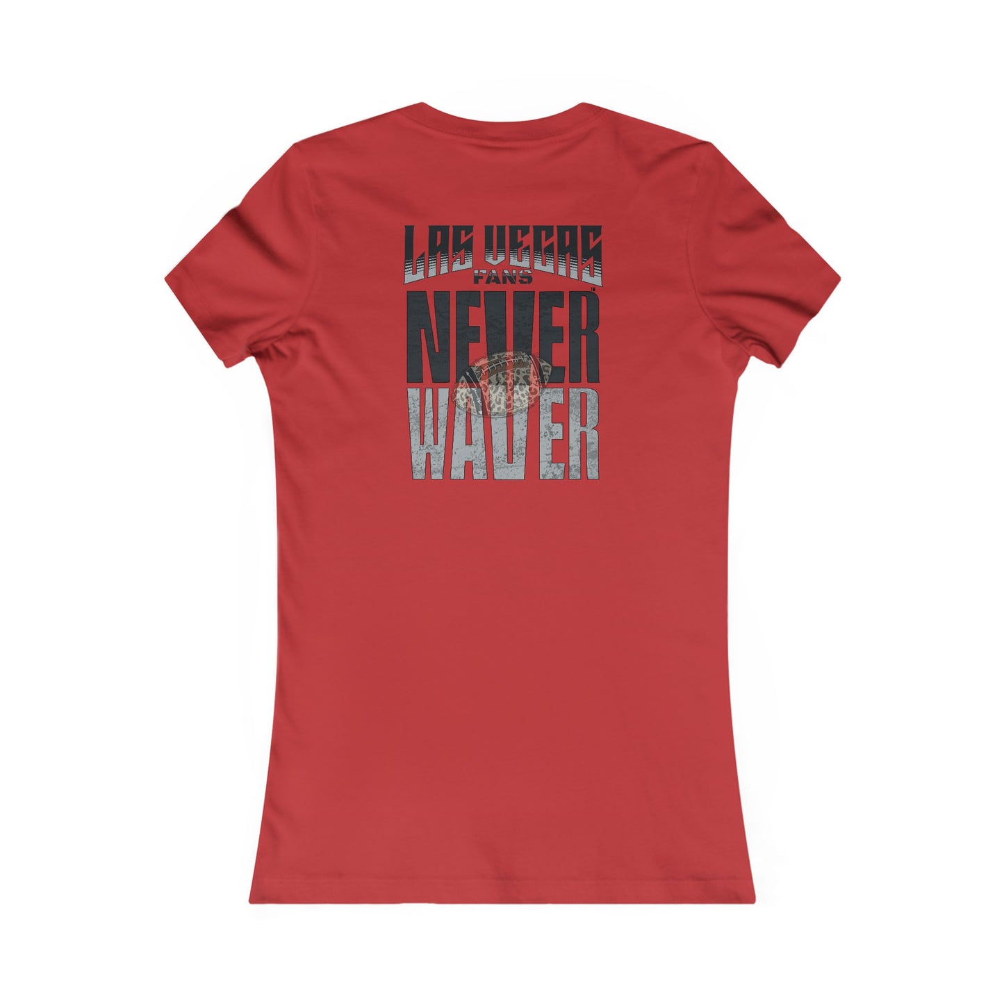 Las Vegas Fans Never Waver W-Leopard Football Women's Favorite Tee