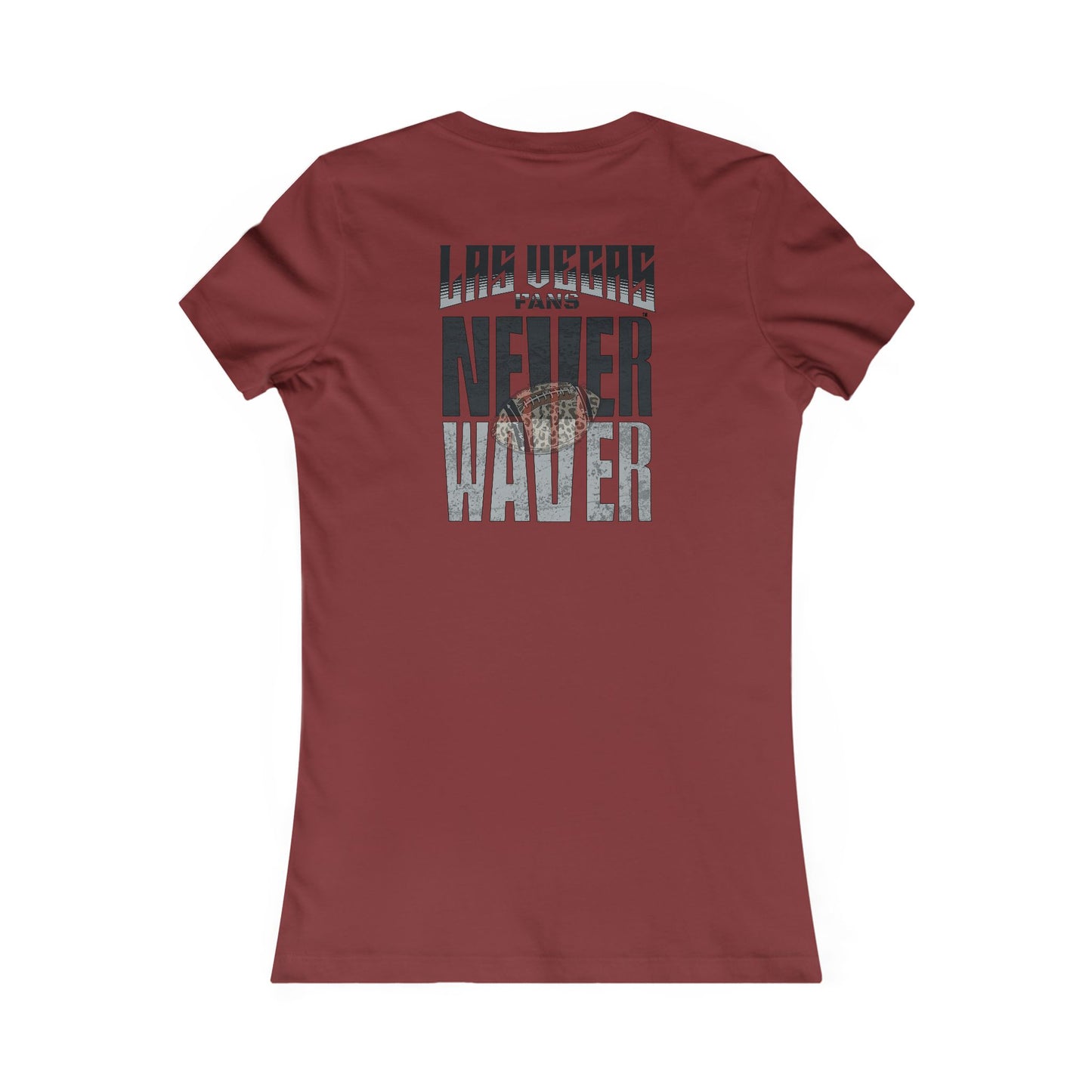 Las Vegas Fans Never Waver W-Leopard Football Women's Favorite Tee