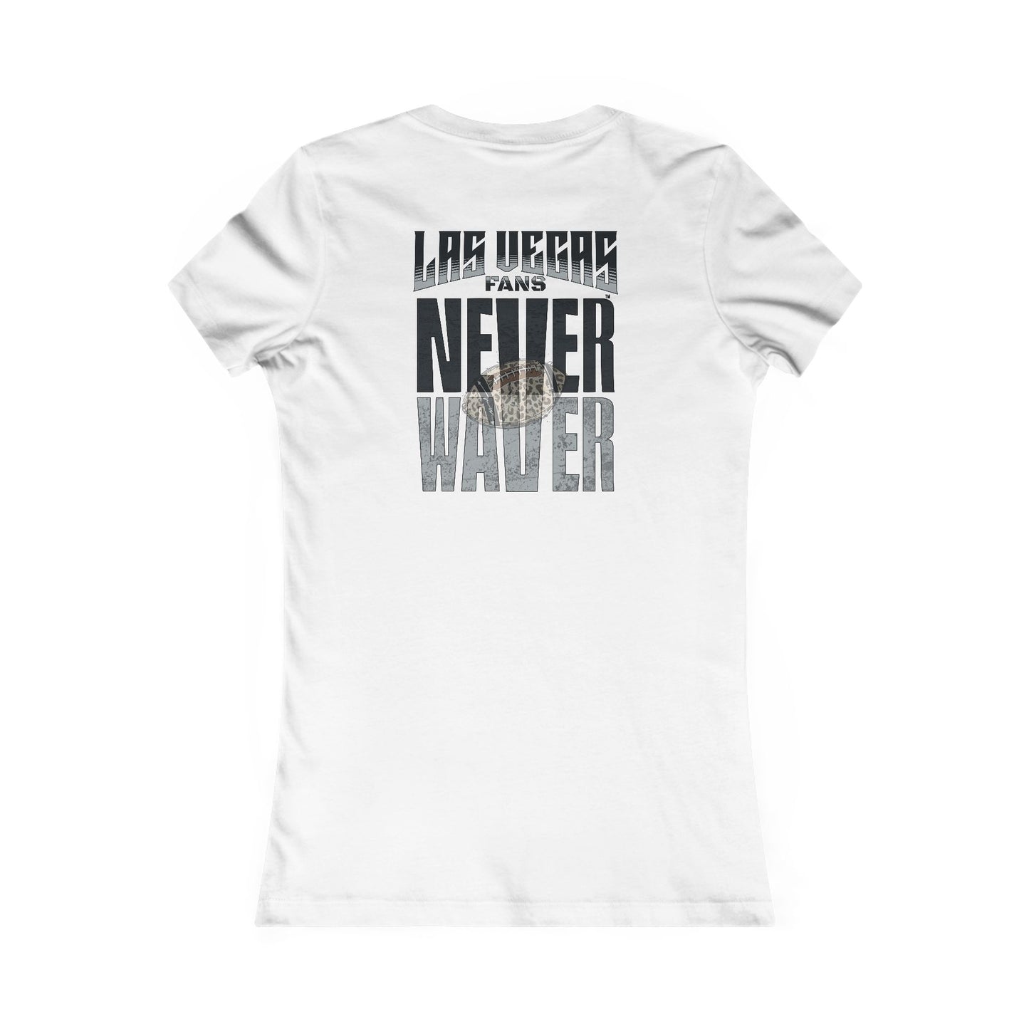 Las Vegas Fans Never Waver W-Leopard Football Women's Favorite Tee