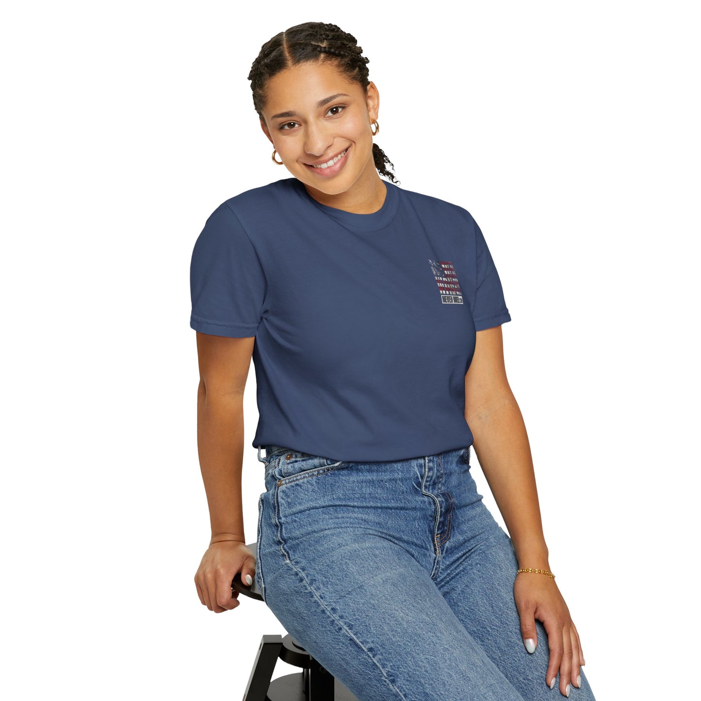 Never Waver Website Unisex Garment-Dyed T-Shirt - Patriotic Graphic Tee