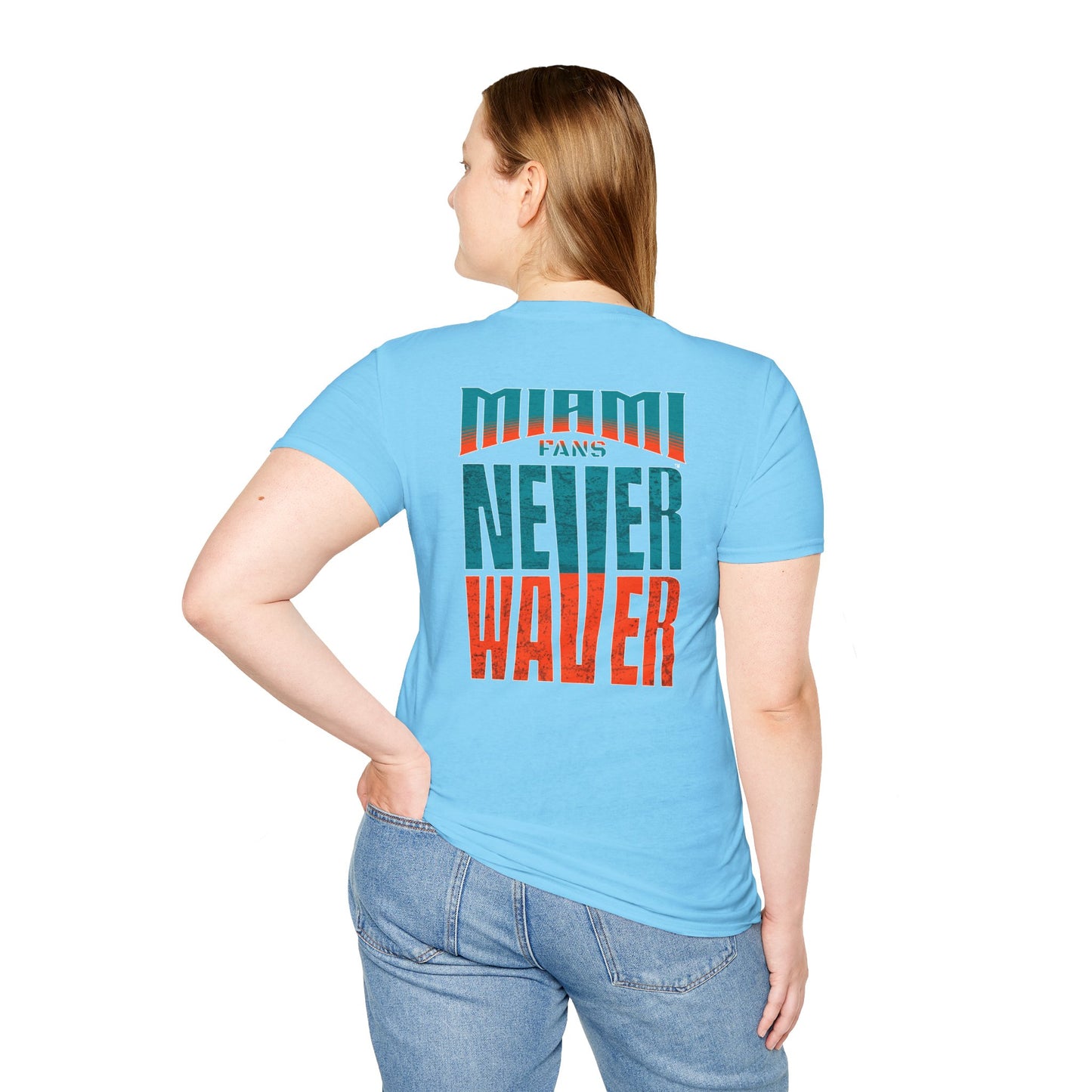 Miami Fans Never Waver Unisex Softstyle T-Shirt