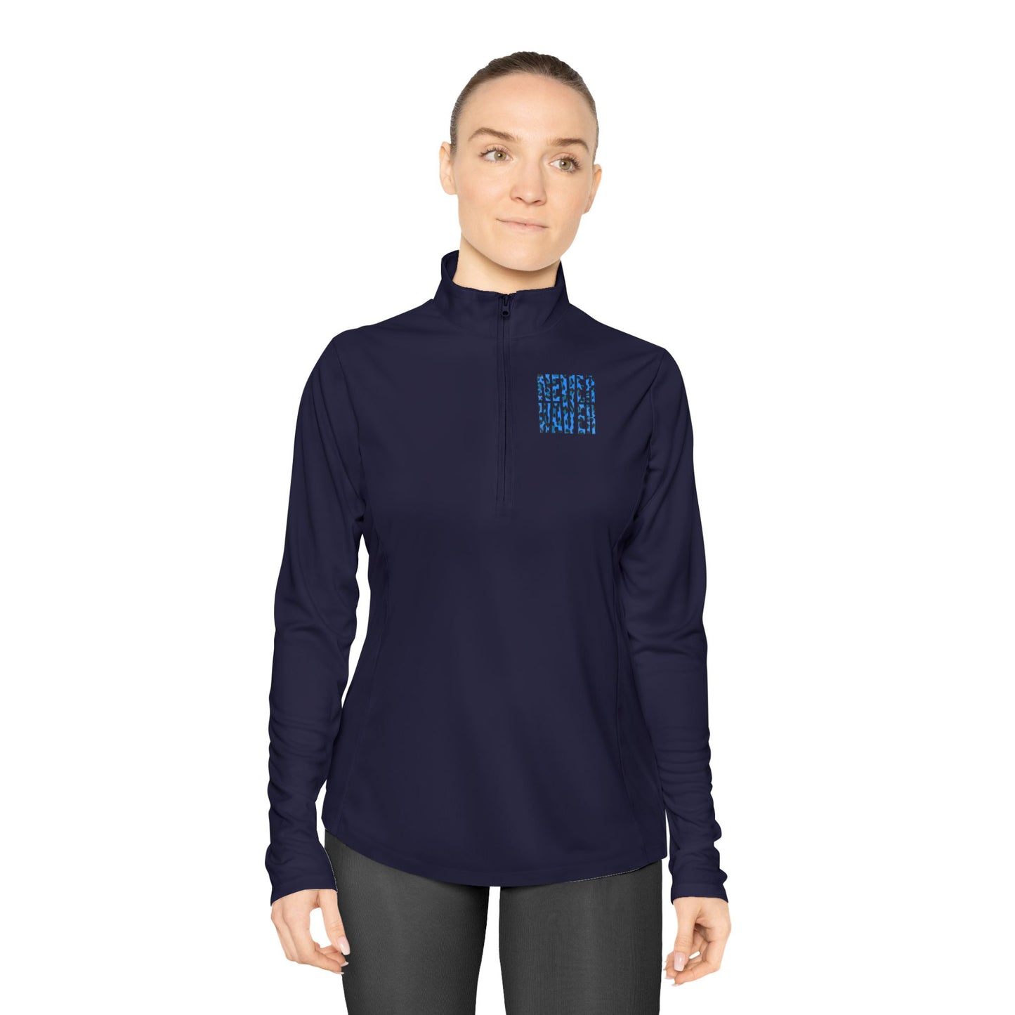 Never Waver Leopard Ladies Quarter-Zip Pullover