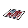 Patriotic Iron-On Patch - 'Never Waver' USA Flag Design for Jackets, Bags, and More