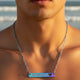 You Never Waver Bar Necklace with Cutout Heart