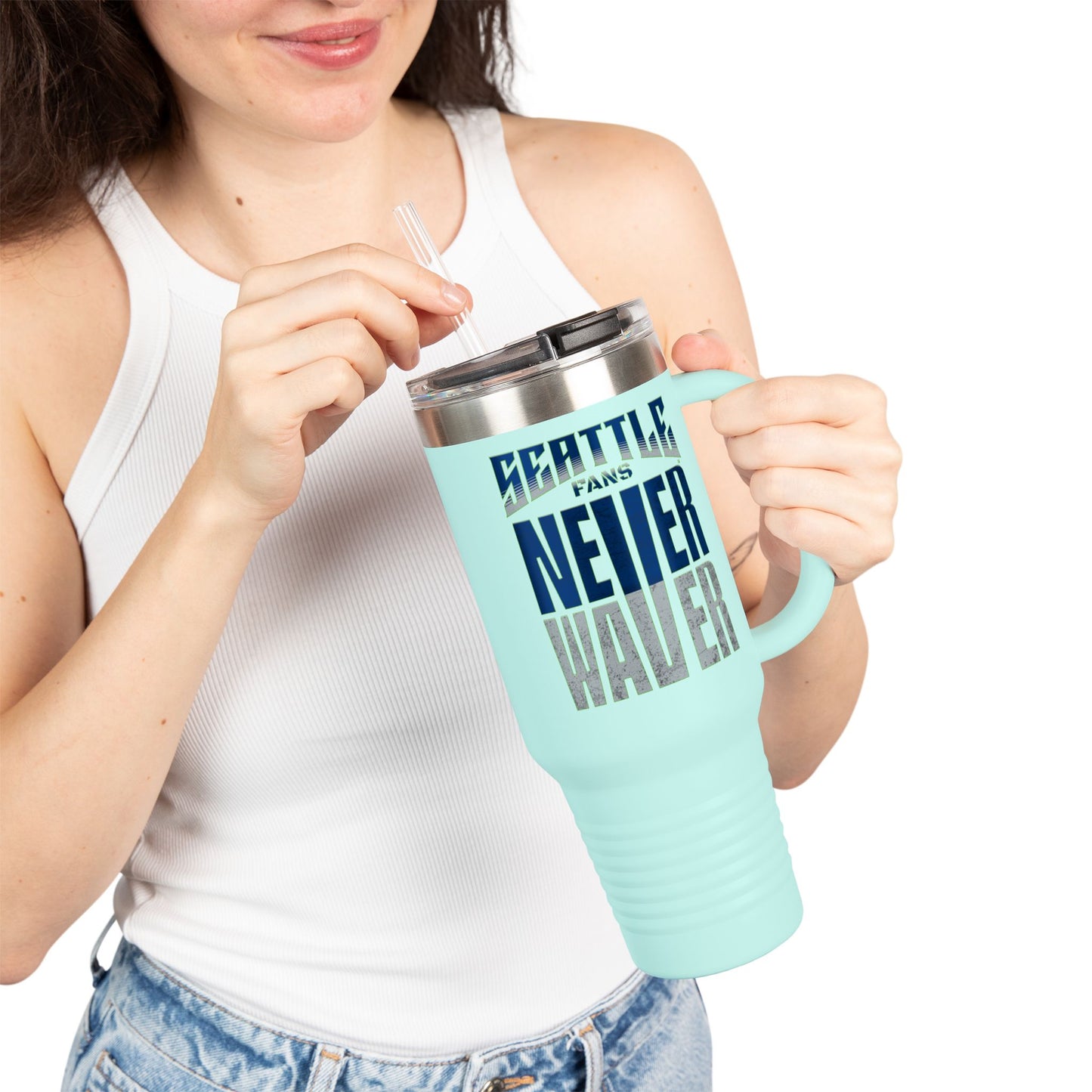 Seattle Fans Never Waver Insulated Travel Mug, 40oz