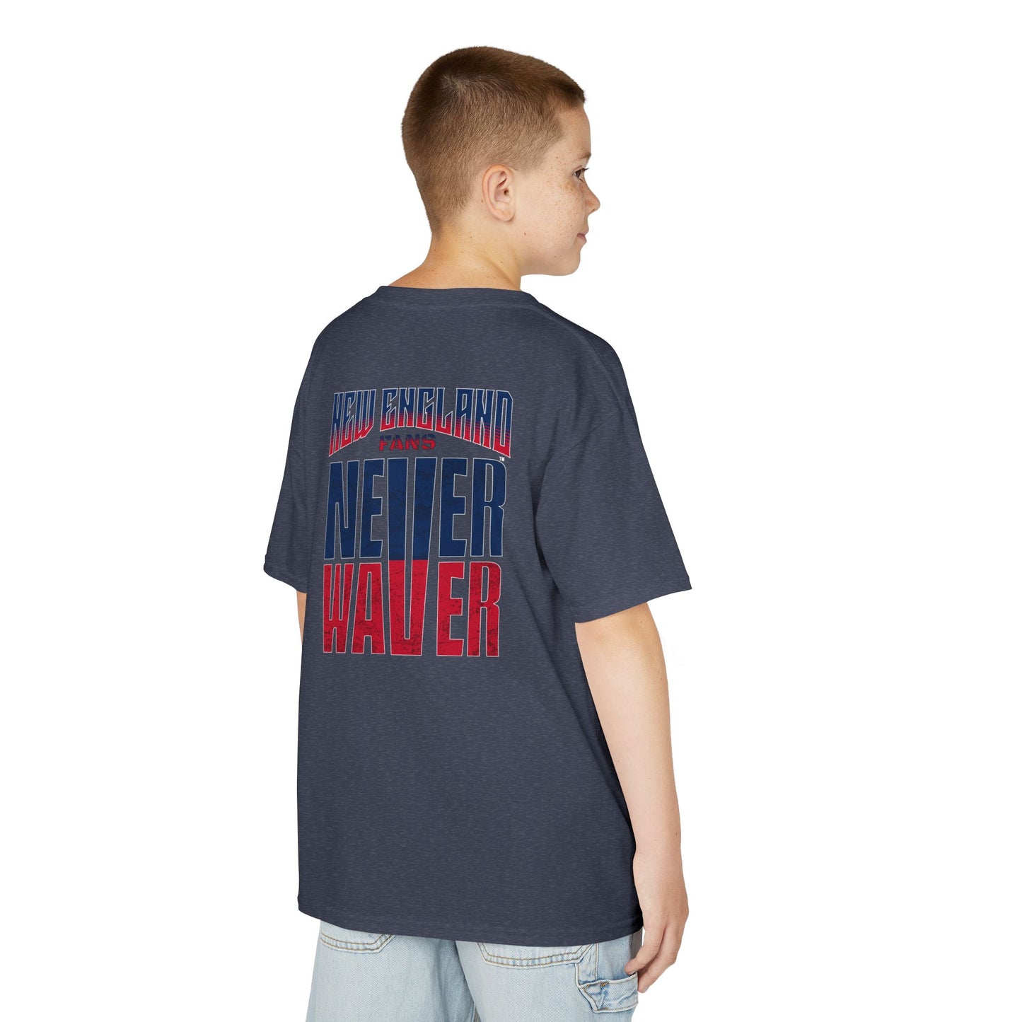 New England Fans Never Waver Kids Heavy Cotton™ Tee