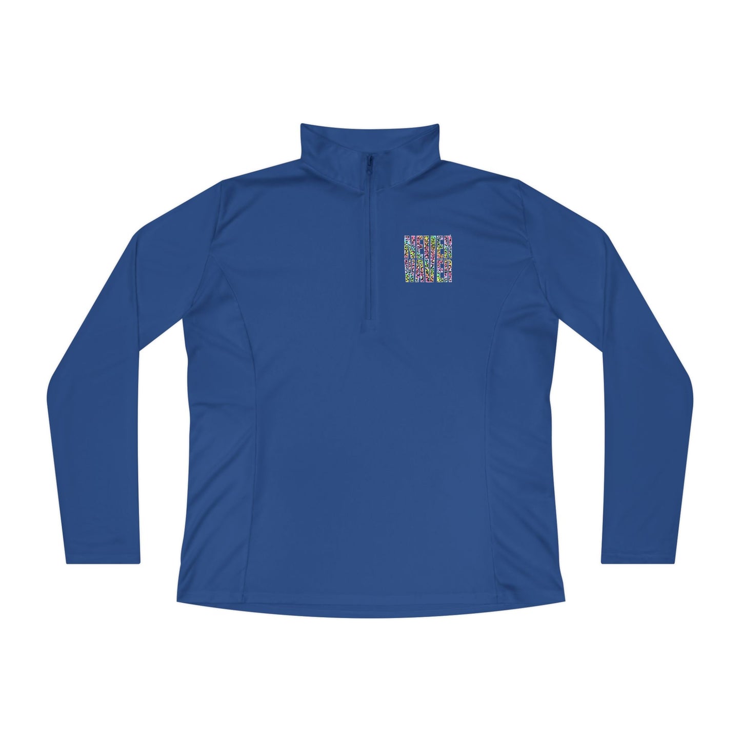 Never Waver Leopard Ladies Quarter-Zip Pullover