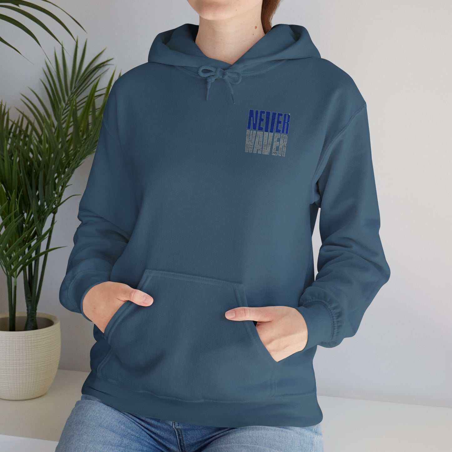 "Dallas Fans Never Waver" Motivational Unisex Heavy Blend™ Hooded Sweatshirt