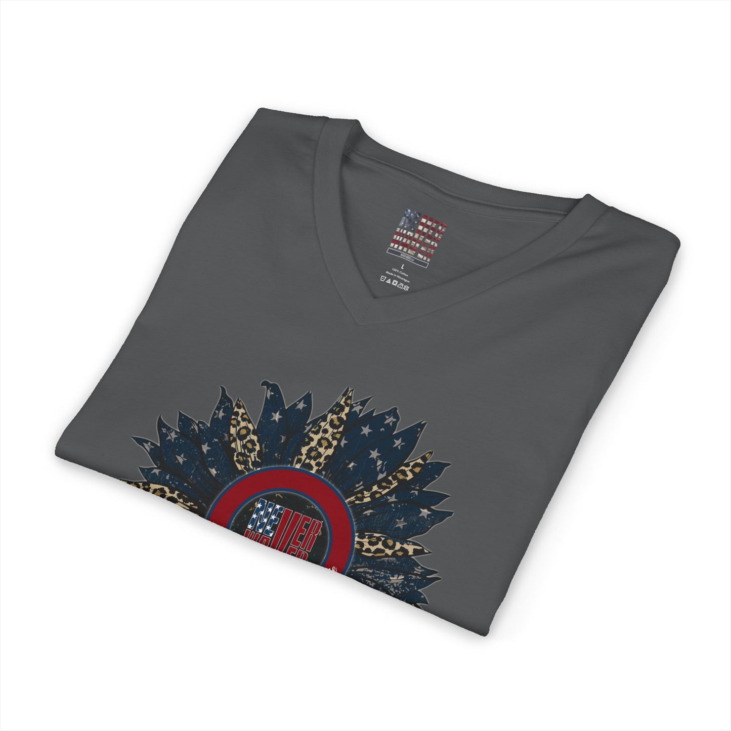 Unisex V-Neck Tee - Never Waver Be Red White & A little Bougie T-Shirt