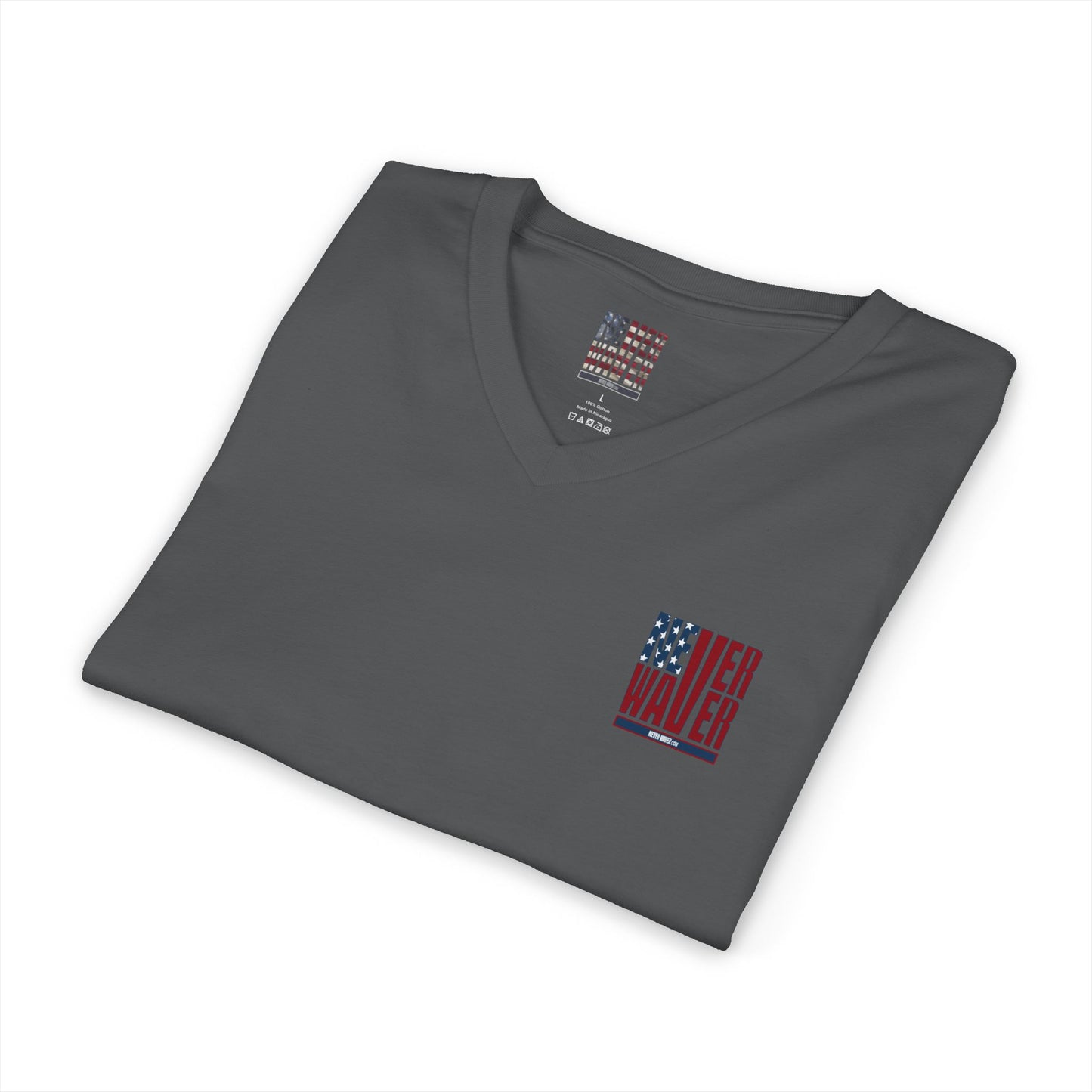 Never Waver Be Red White and A little Bougie T-Shirt Unisex V-Neck Tee