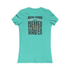 New York Fans Never Waver W-Leopard Football Women's Favorite Tee