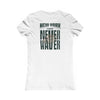 New York Fans Never Waver W-Leopard Football Women's Favorite Tee